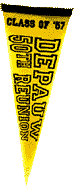 DePauw 50th Reunion Class of '57 Pennant