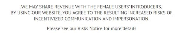 Dating Site Risk Notice