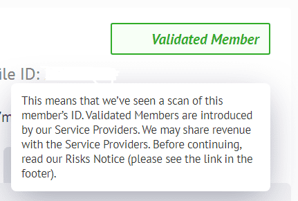 Dating Site Validated Member